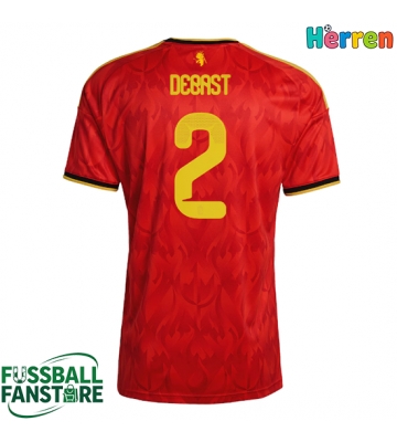 Belgien Zeno Debast #2 Replik Heimtrikot WM 2026 Kurzarm